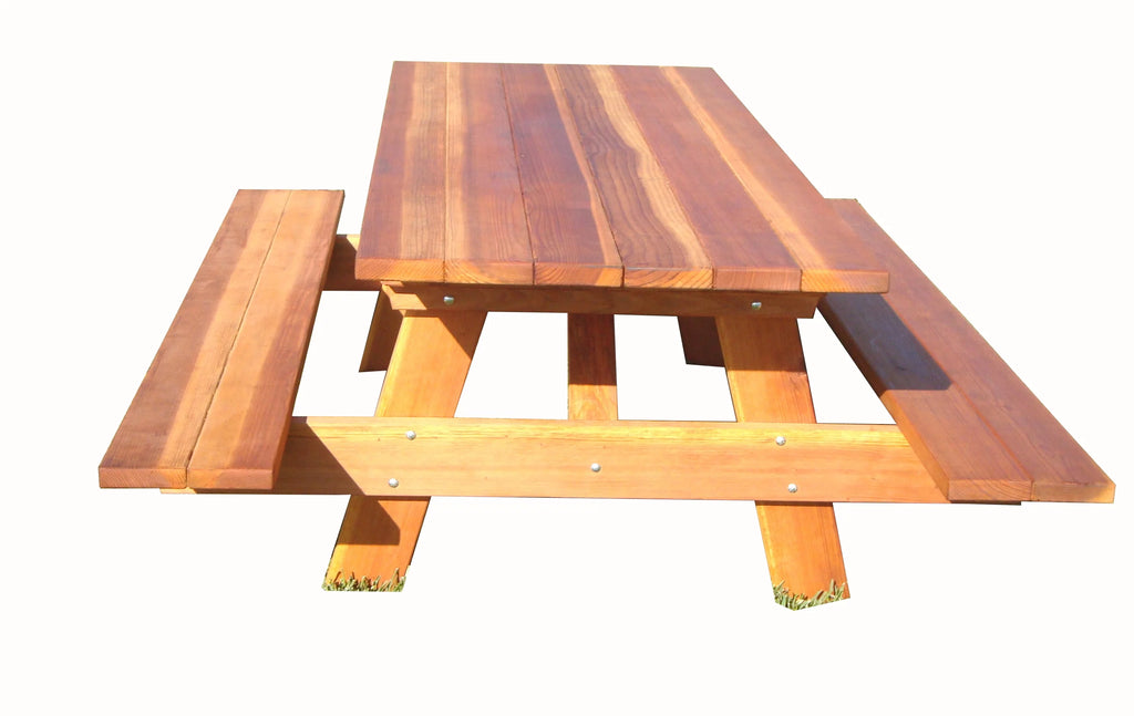 5 ft. Douglas Fir Wood Picnic Table with Attached Benches G3404