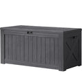 120 Gallon Resin Outdoor Storage Box Black X9733