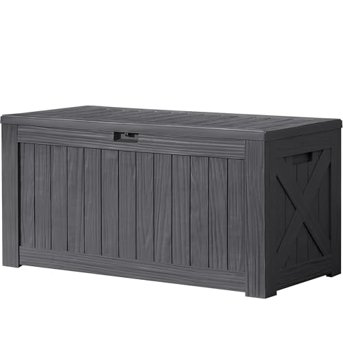 120 Gallon Resin Outdoor Storage Box Black X9733