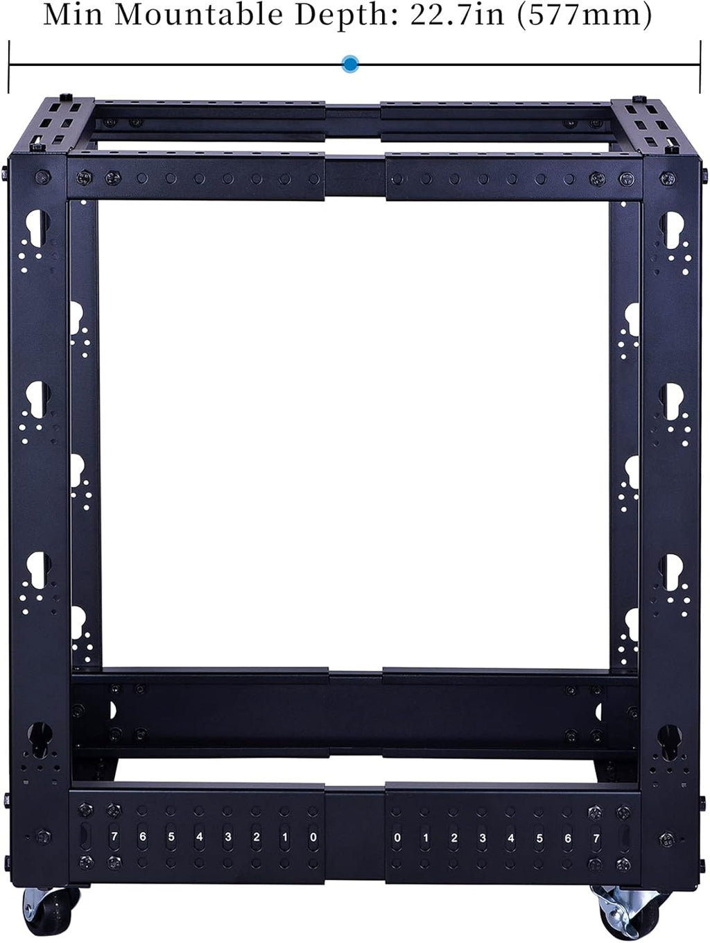 12U Open Frame Server Rack with Casters Y57374