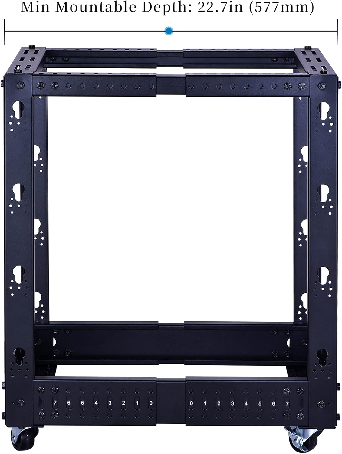 12U Open Frame Server Rack with Casters Y57374