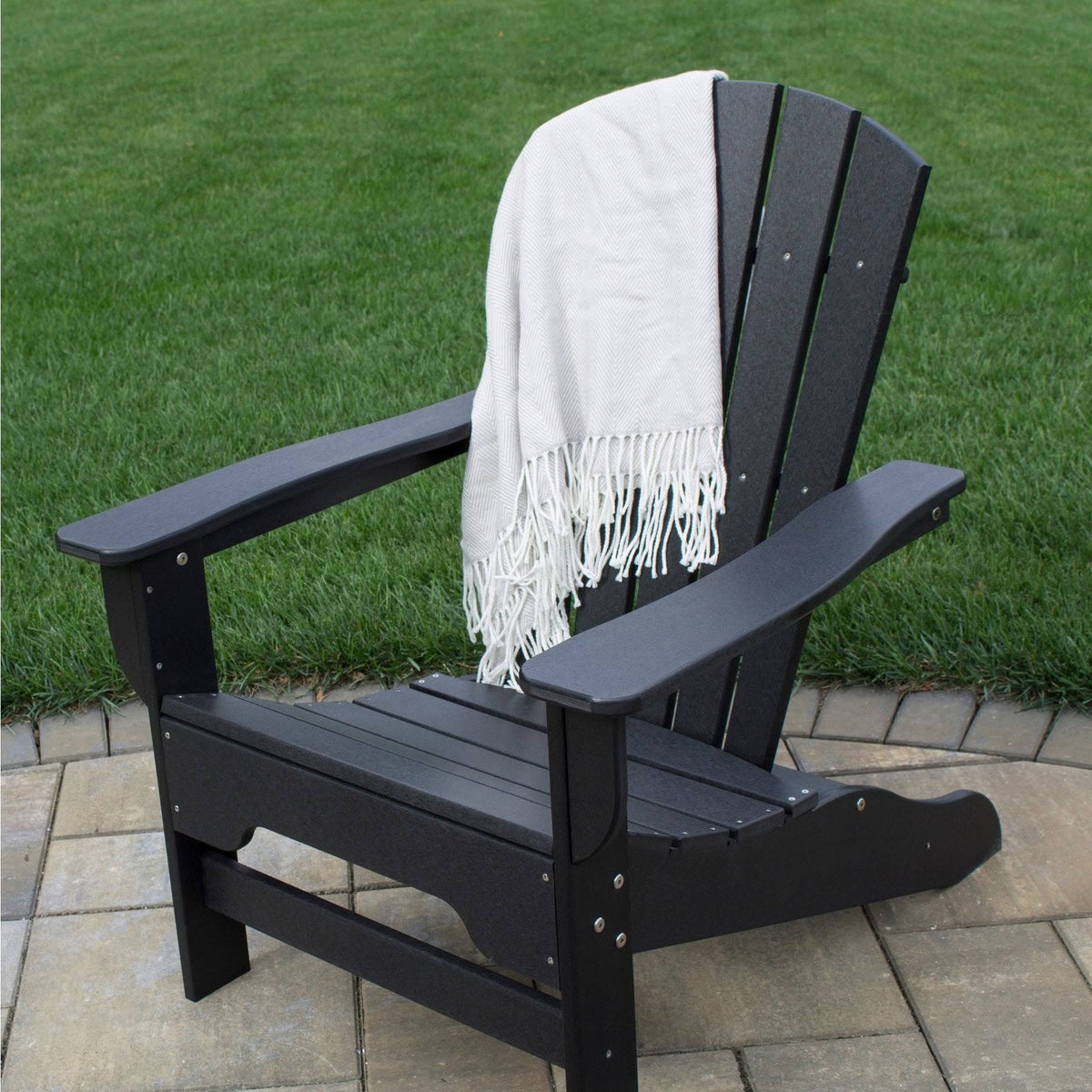 White Recycled Plastic Adirondack Chair A34183