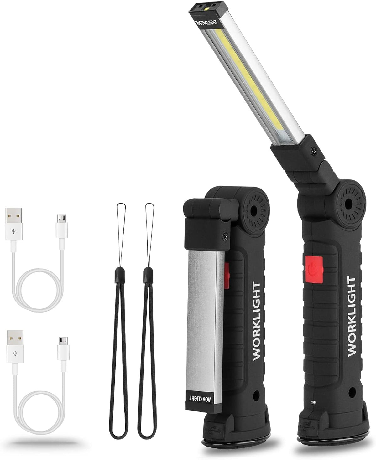 Rechargeable LED Work Lights, 5 Modes Portable Magnetic Worklight, 4 Pack F49881