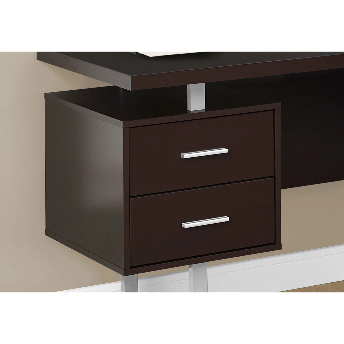 Brown Laminate L Shape Corner Desk W5416