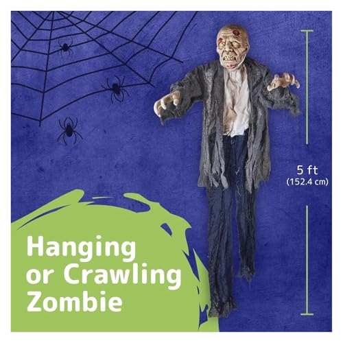 Halloween Hanging Zombie Outdoor Prop with Flowing Robe L1610