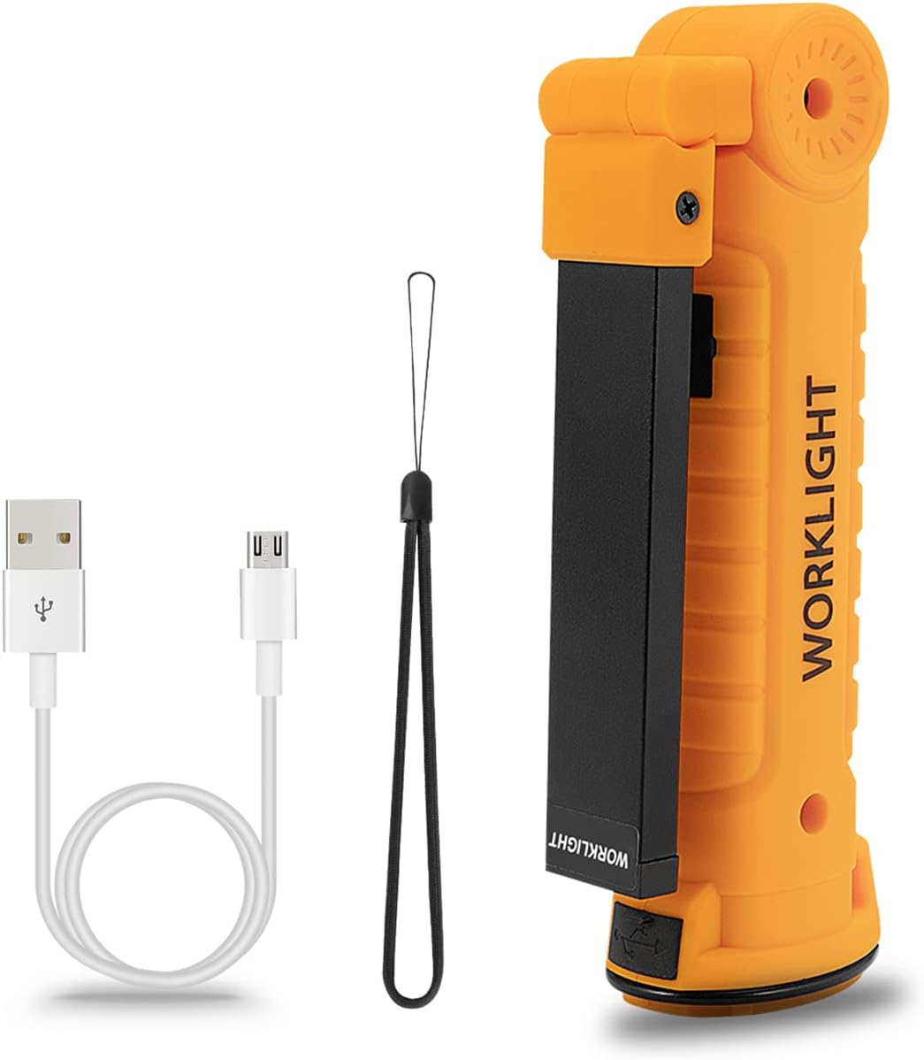 Rechargeable LED Work Lights, 5 Modes Portable Magnetic Worklight, 4 Pack F49881