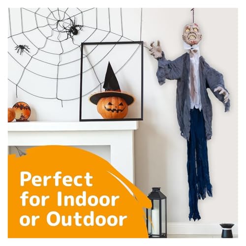 Halloween Hanging Zombie Outdoor Prop with Flowing Robe L1610