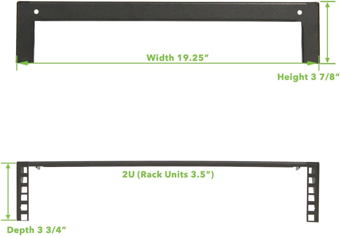 2U 19 Inch Vertical Wall Mount Server Rack Black D712