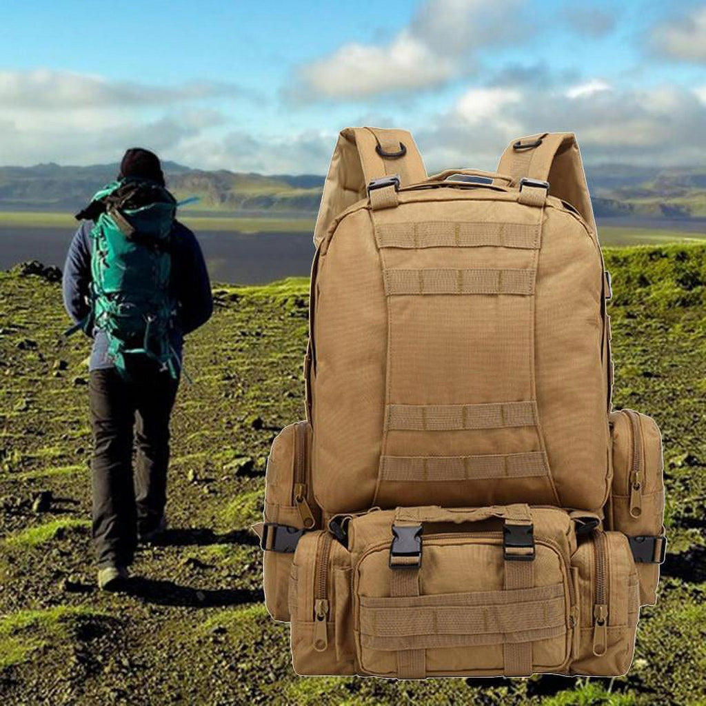 Khaki 55L Travel Backpack L1809