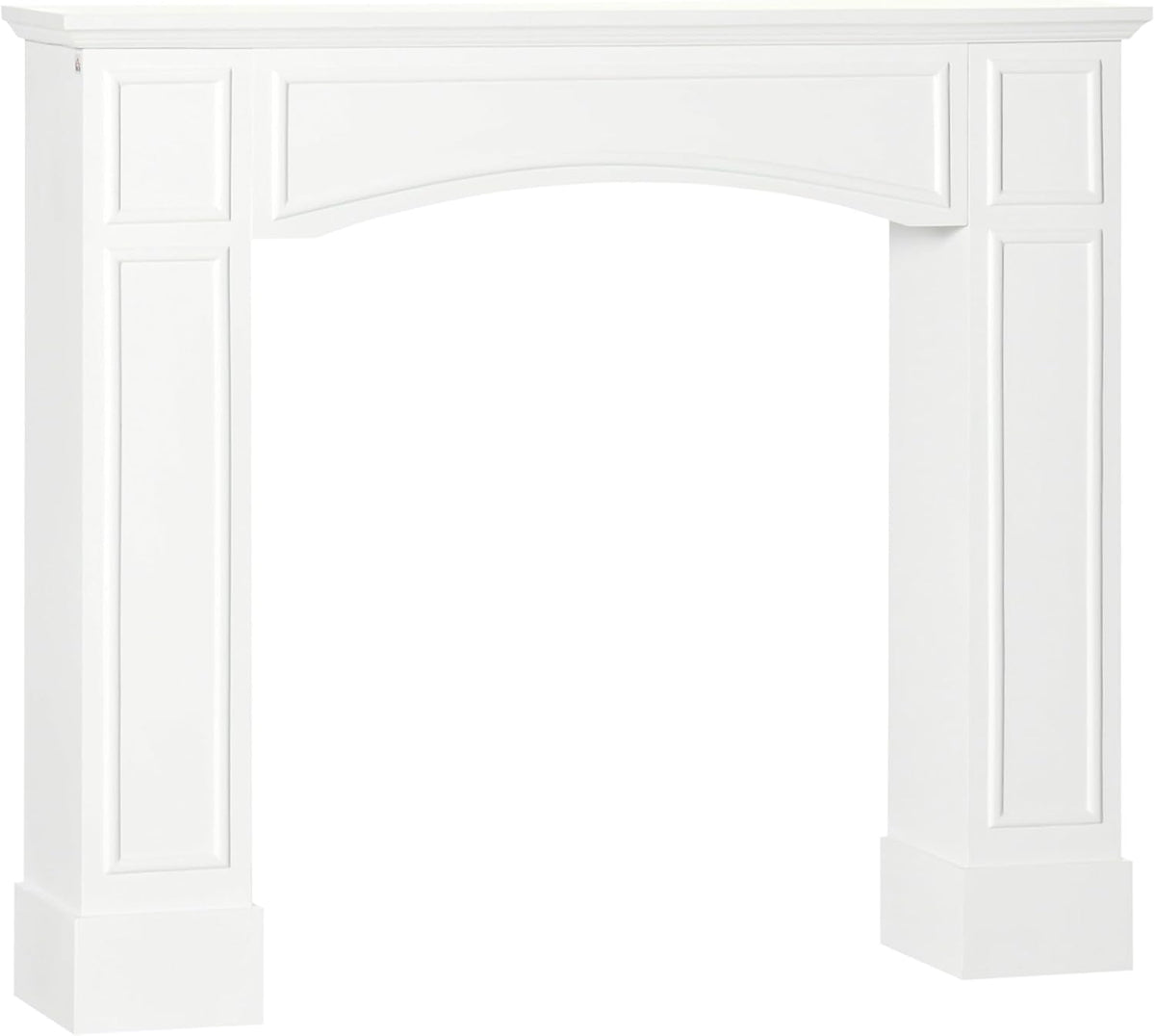 White Fireplace Mantel with Decorative Pattern Interior Width 29" Z655