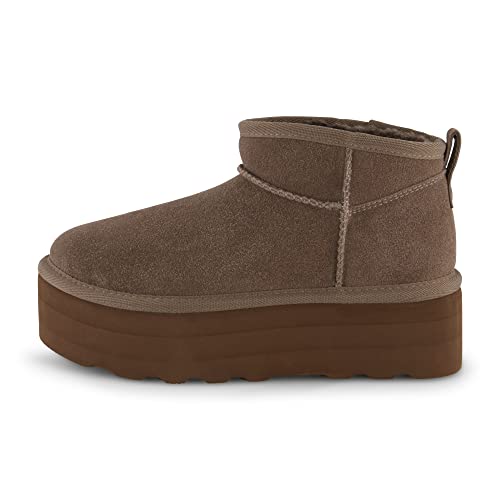 Women's Genuine Suede Platform Boot with Memory Foam K99780