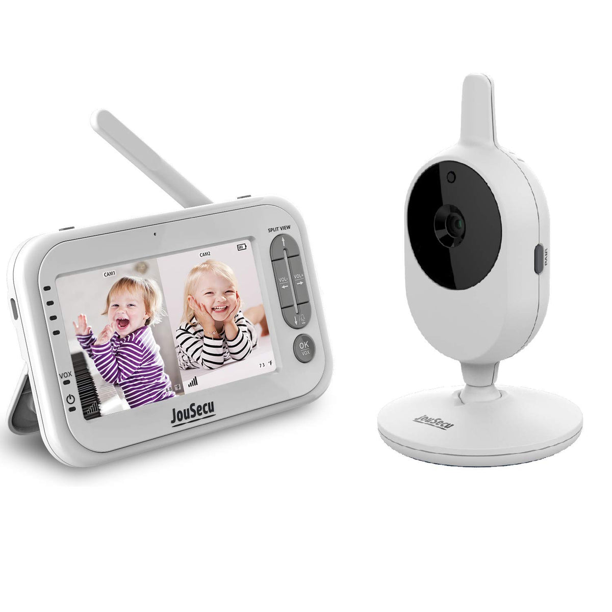 Baby Monitor with Camera and Audio 4.3 Inches LCD Split Screen Q876