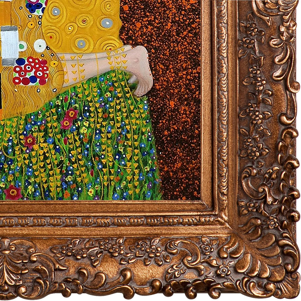 The Kiss Framed Hand Painted Oil on Canvas U2472