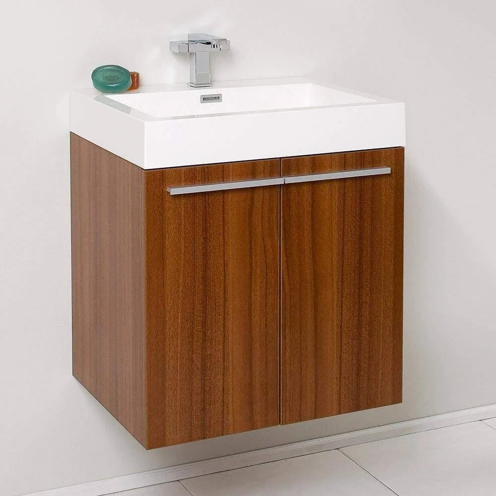 Black Modern Bathroom Cabinet with Integrated Sink G972741