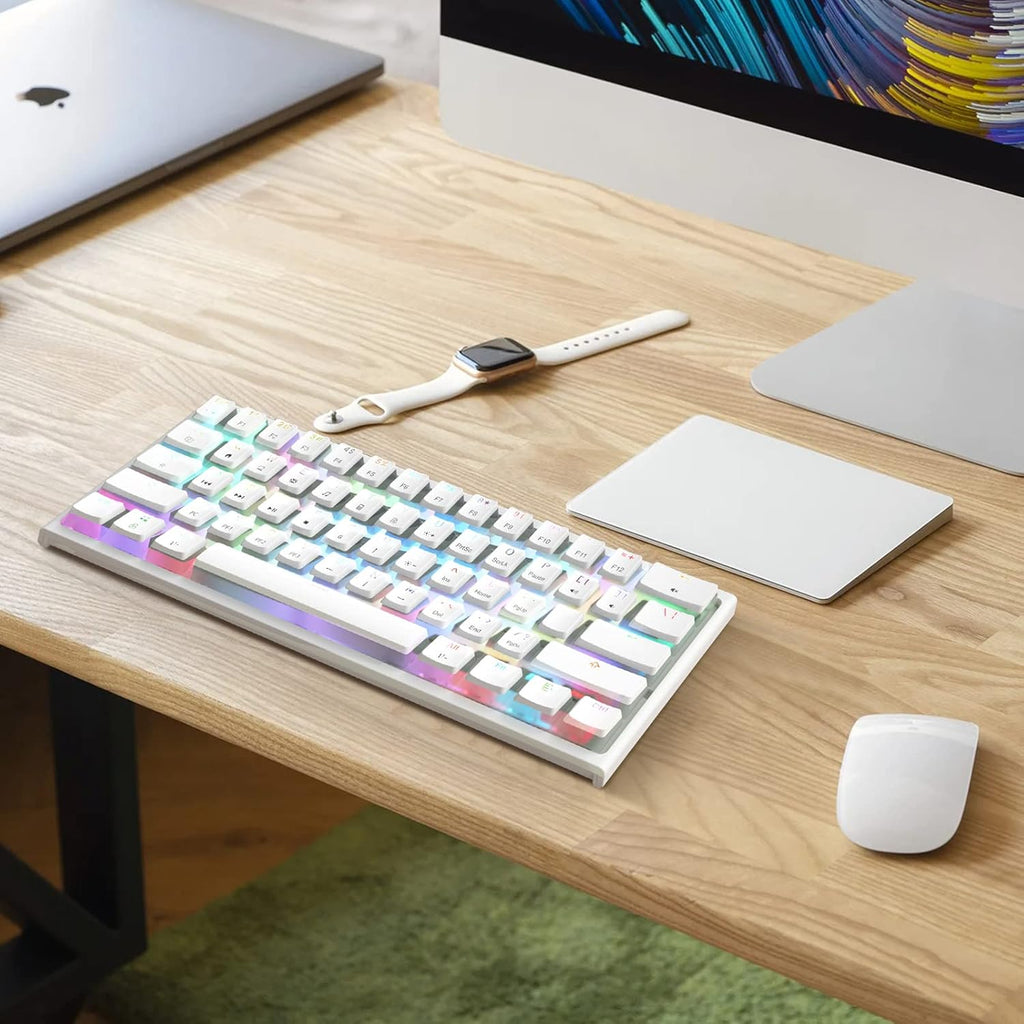 White 60% Wired Mechanical Gaming Keyboard L5126