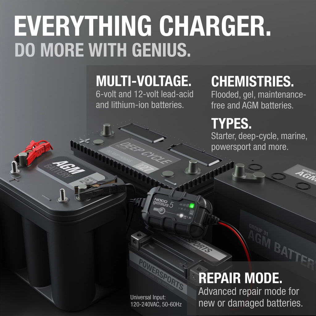 6V/12V 5A Smart Battery Charger and Maintainer Z1641