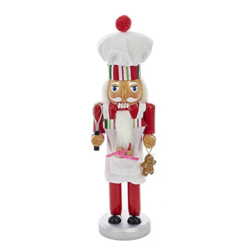 Rosy Red Baking Nutcracker Chef 10 inch Wood Decorative Tabletop Figurine R742207
