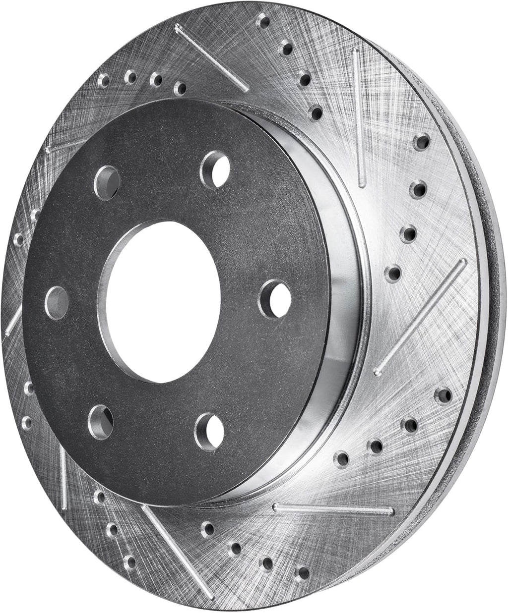 Drilled Slotted Disc Brake Rotors with Brake Pads 6pc Set P47890