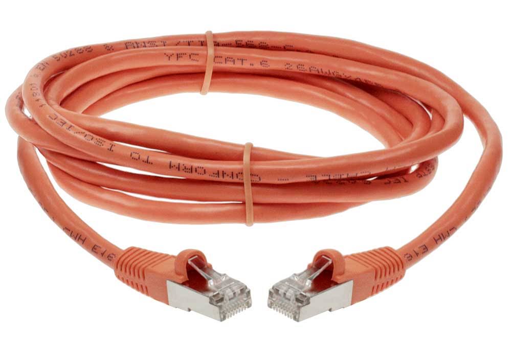 100ft Cat6 Shielded Ethernet Network Cable Orange V436