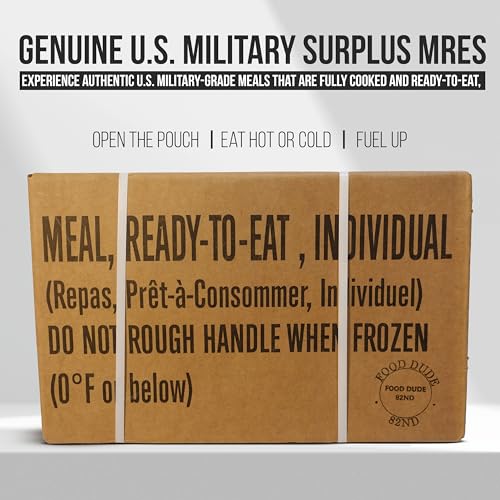 12 MRE Food Pack Meals Ready to Eat with Heater Packs H698344