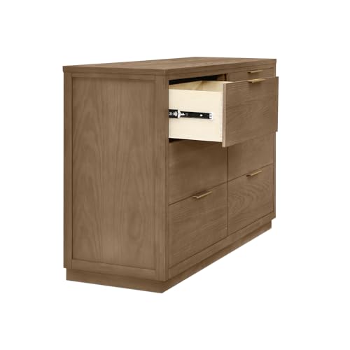 Teak Brown 6 Drawer Dresser R3588