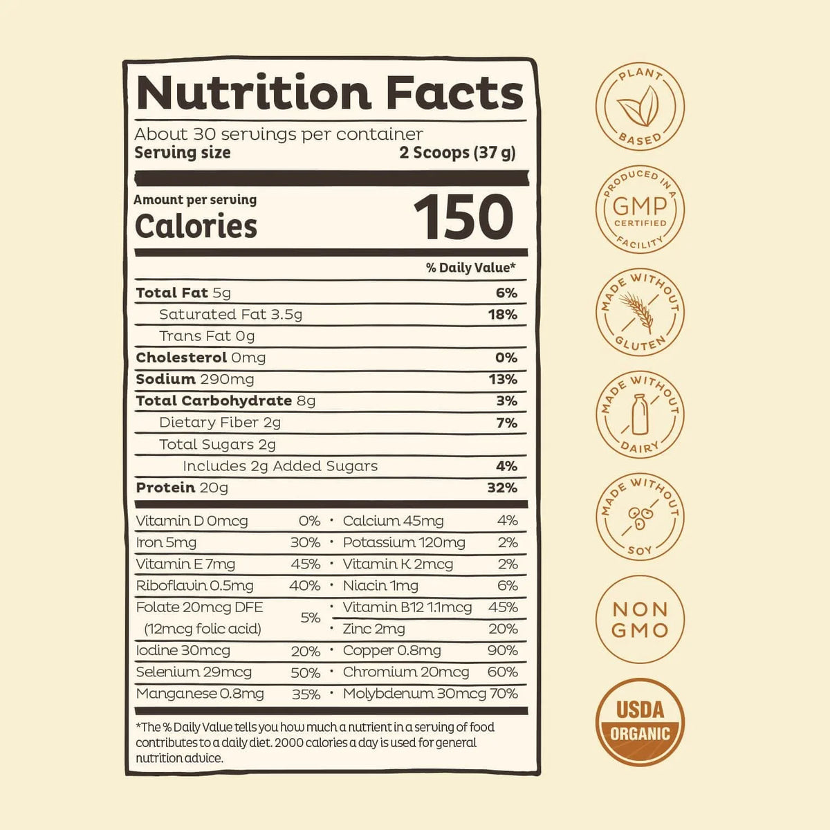 Vanilla Vegan Protein Powder, 30 Servings X785446