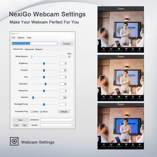 1080P 60FPS Webcam with Light N807