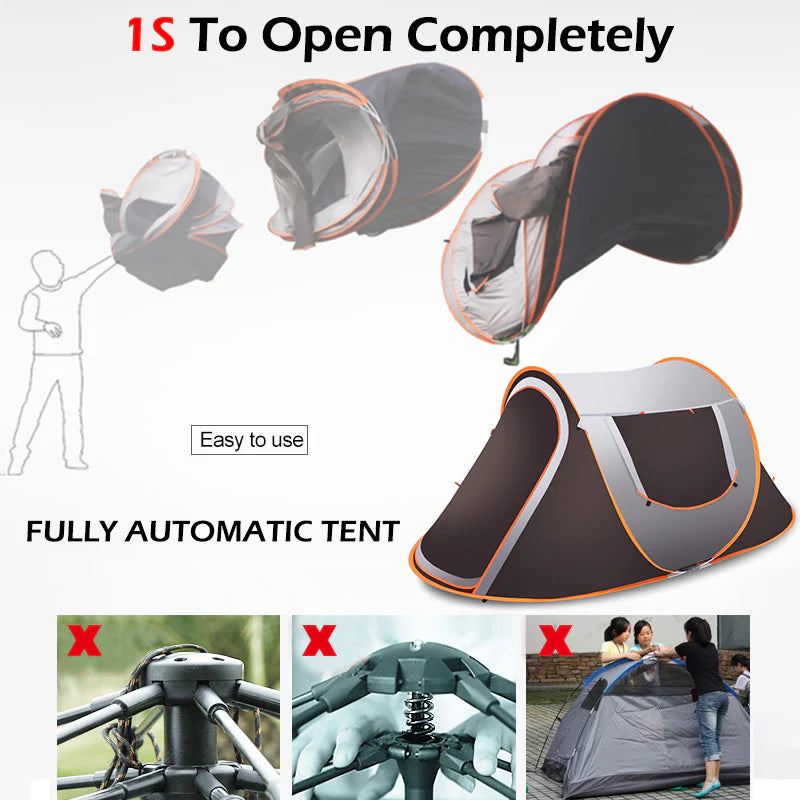 Camping Windproof Waterproof Automatic Tent F77381