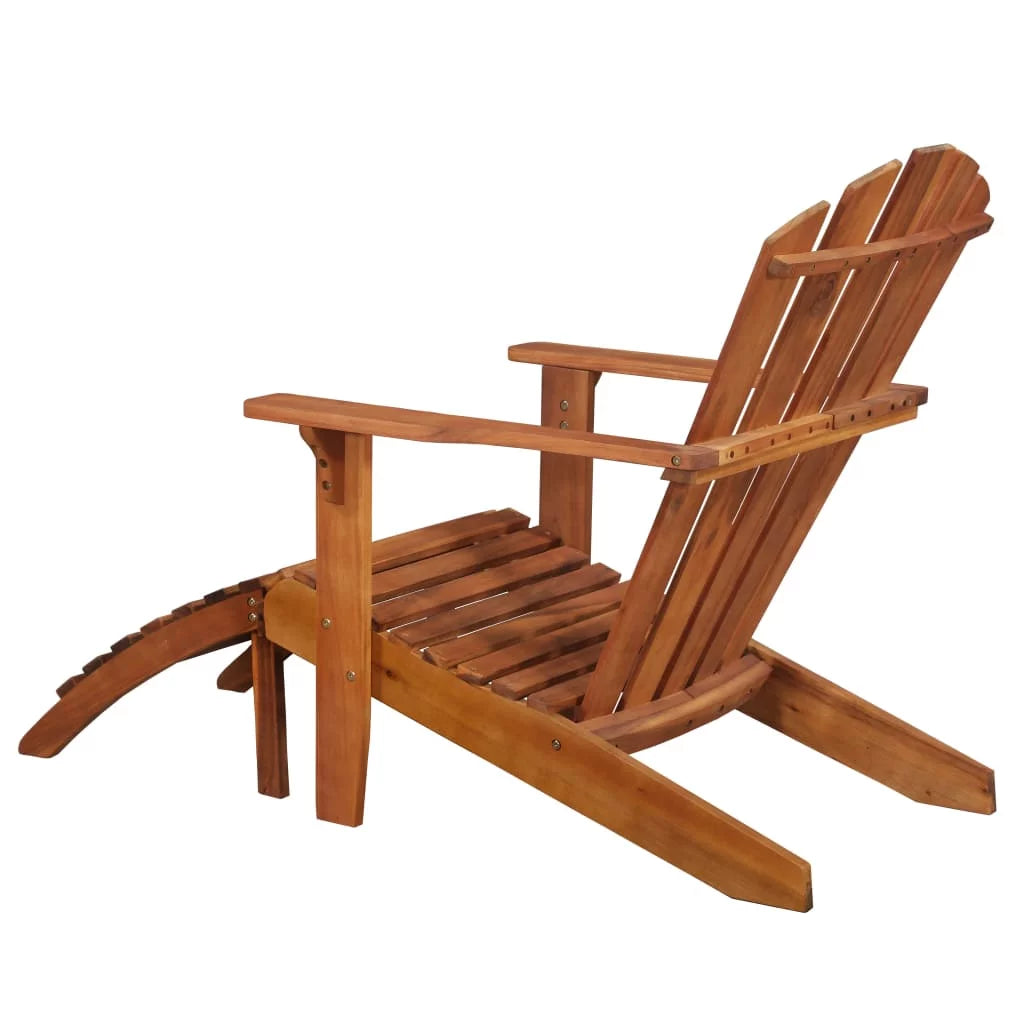 Adirondack Chair with Footrest Acacia Wood N592