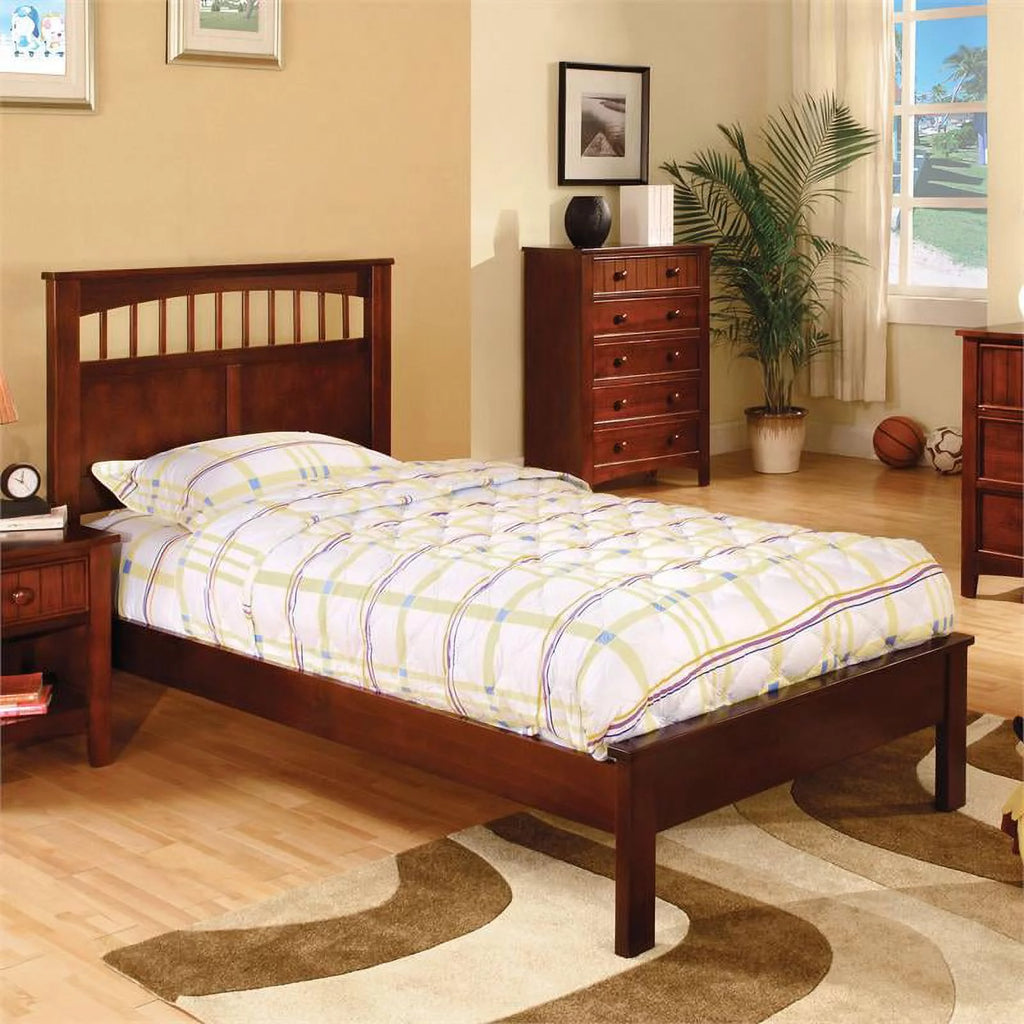 Cherry Wood Platform Twin Bed G73973