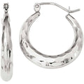 10 Karat White Gold Hoop Earrings O54127