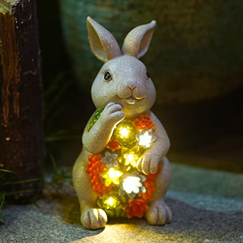 Solar Garden Statue Turtle with Succulent and 7 LED Lights Y63289