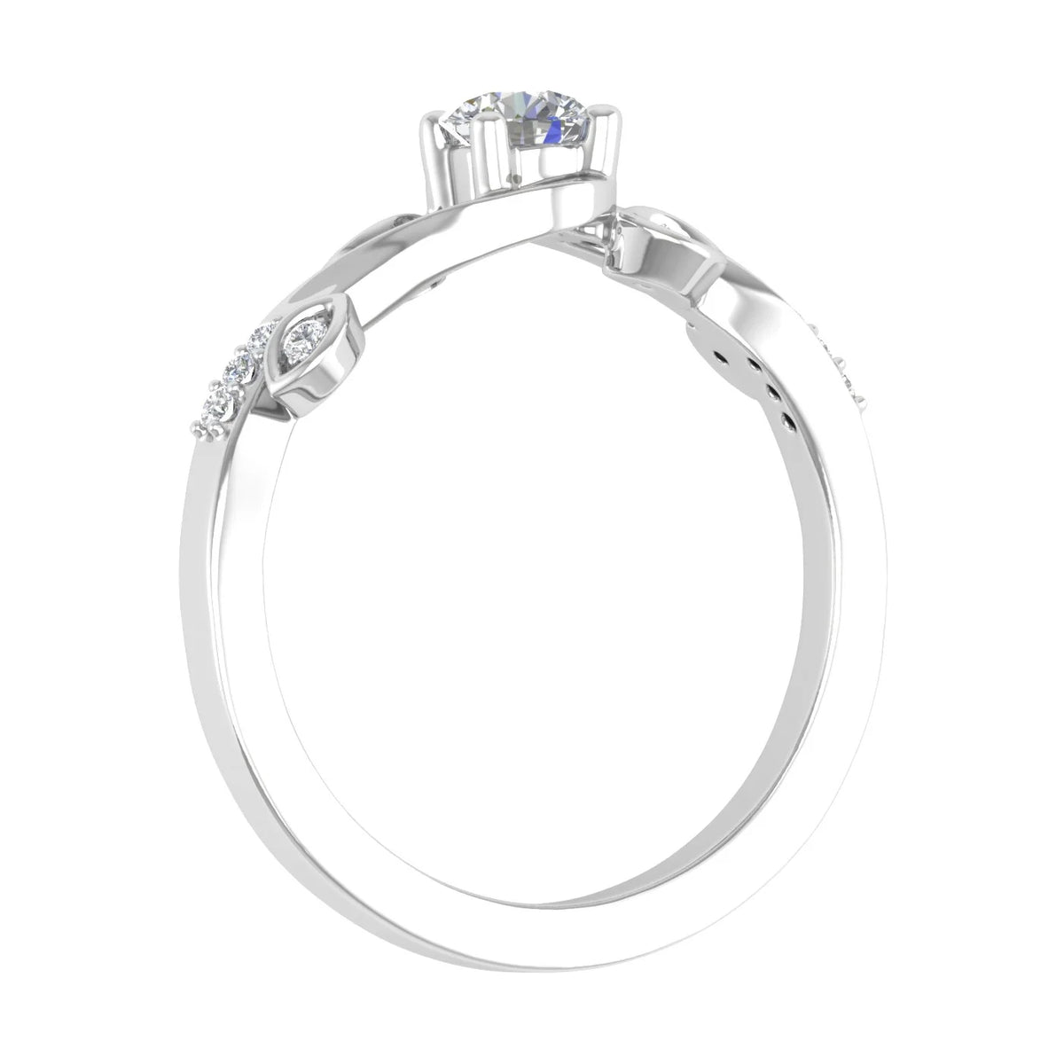 10K White Gold Diamond Engagement Ring N503