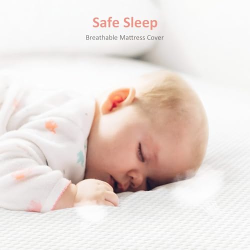 White Pink Dual Sided Memory Foam Crib Mattress K39235