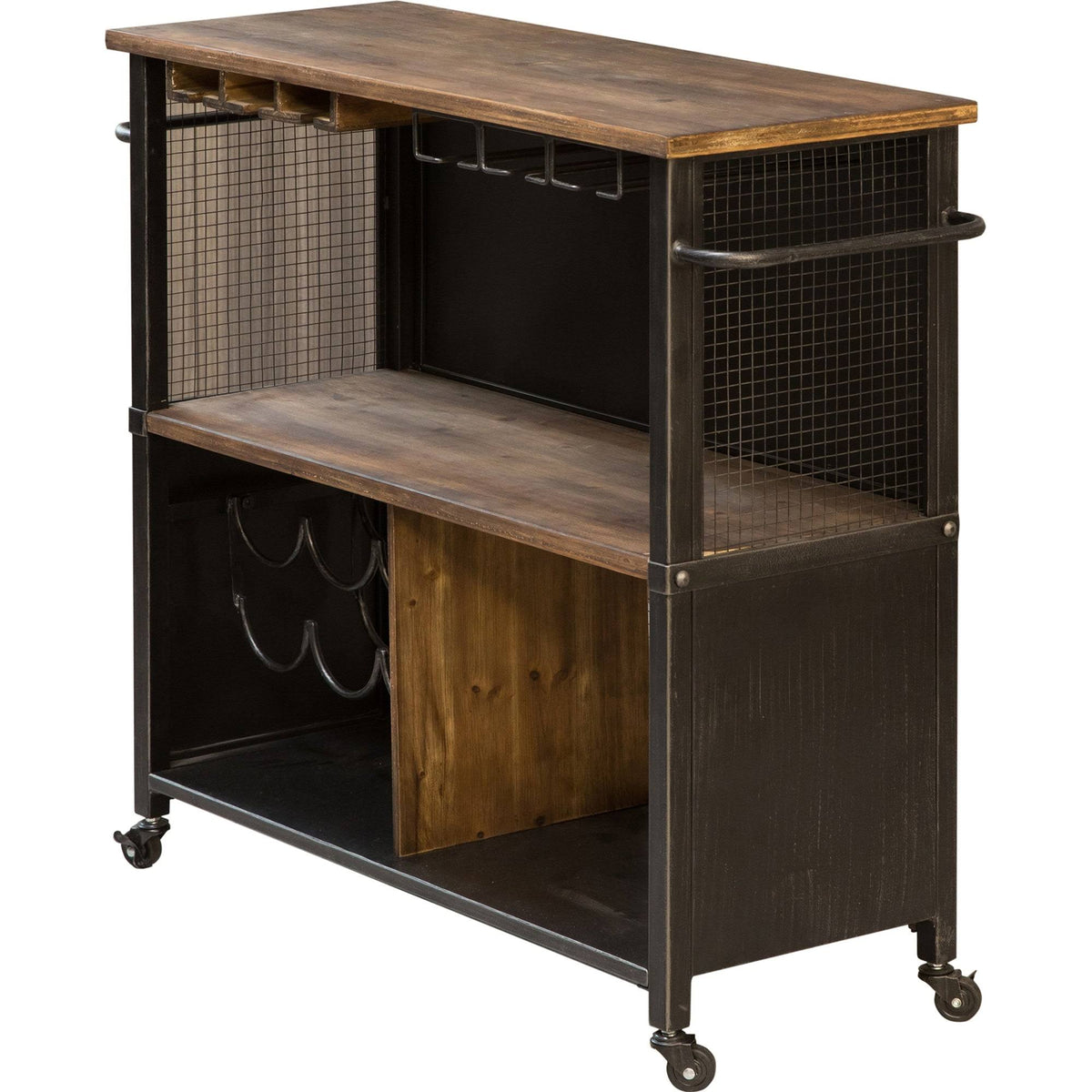 White Farmhouse Kitchen Cart X95097