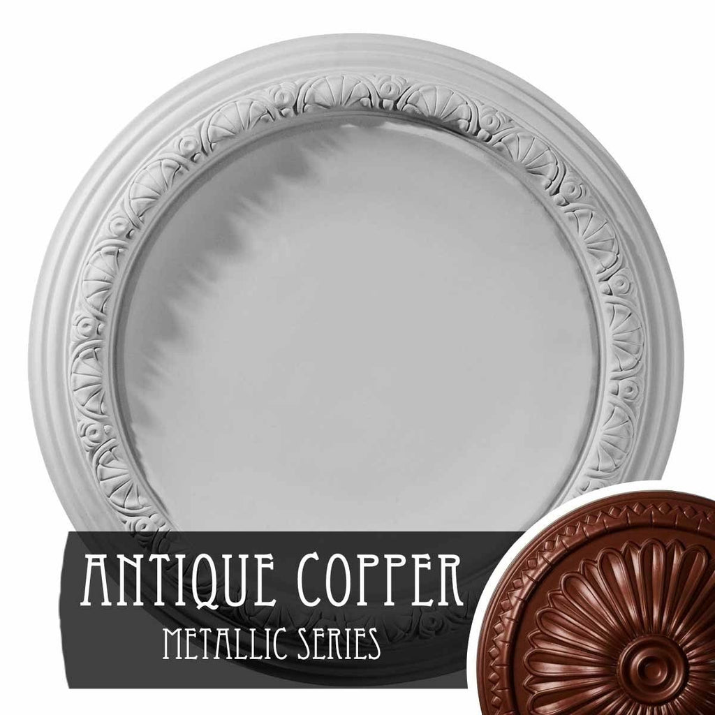 Carlsbad Ceiling Medallion, Hand-Painted Frost F845628