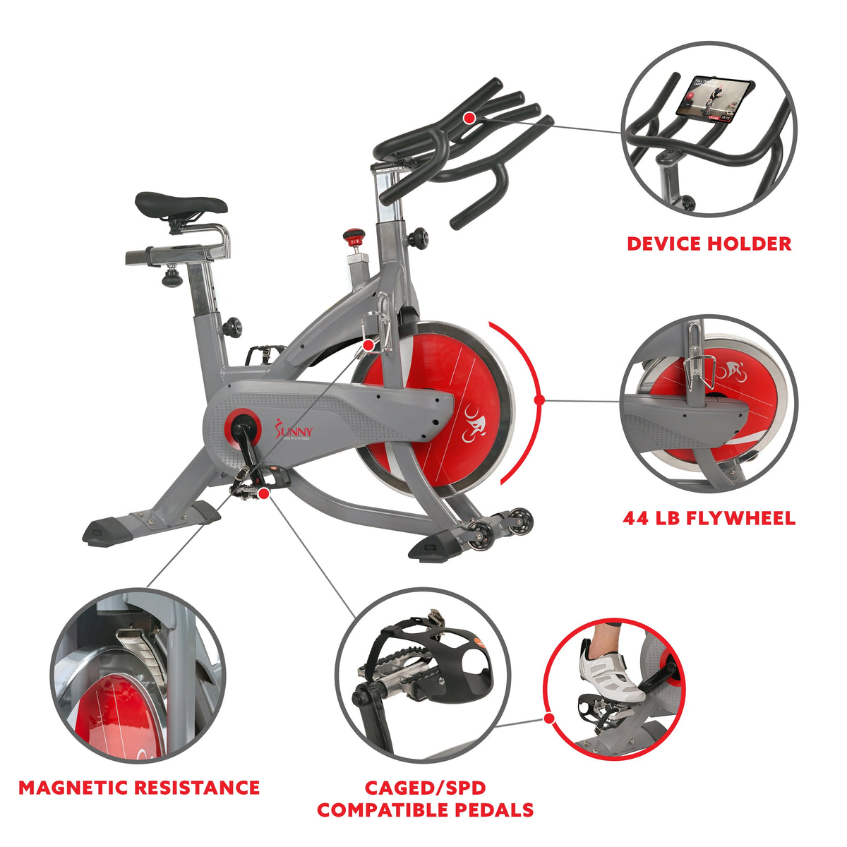 Indoor Cycling Exercise Bike with 44 lb Flywheel O4422