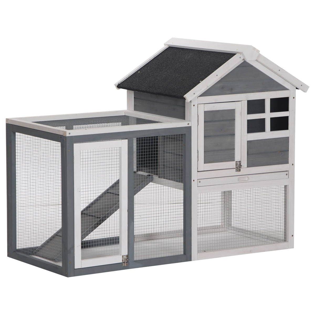 Outdoor Wooden Rabbit Hutch with Run P3703