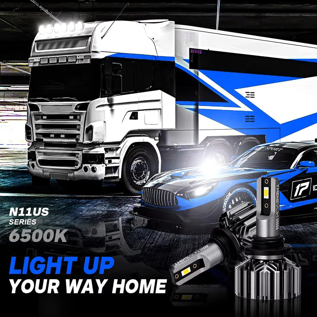 9005 9006 LED Headlight Bulbs Combo High and Low Beam 6500K Cool White P500702