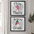 Black Framed Canvas 2 Piece Textured Print Set M4282