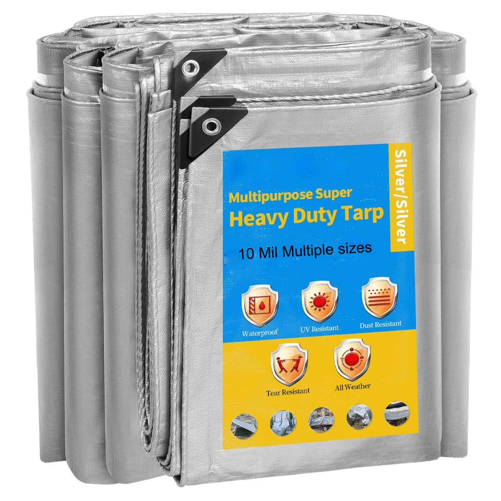 10 Mil Waterproof Poly Tarp Cover 6*10ft P527