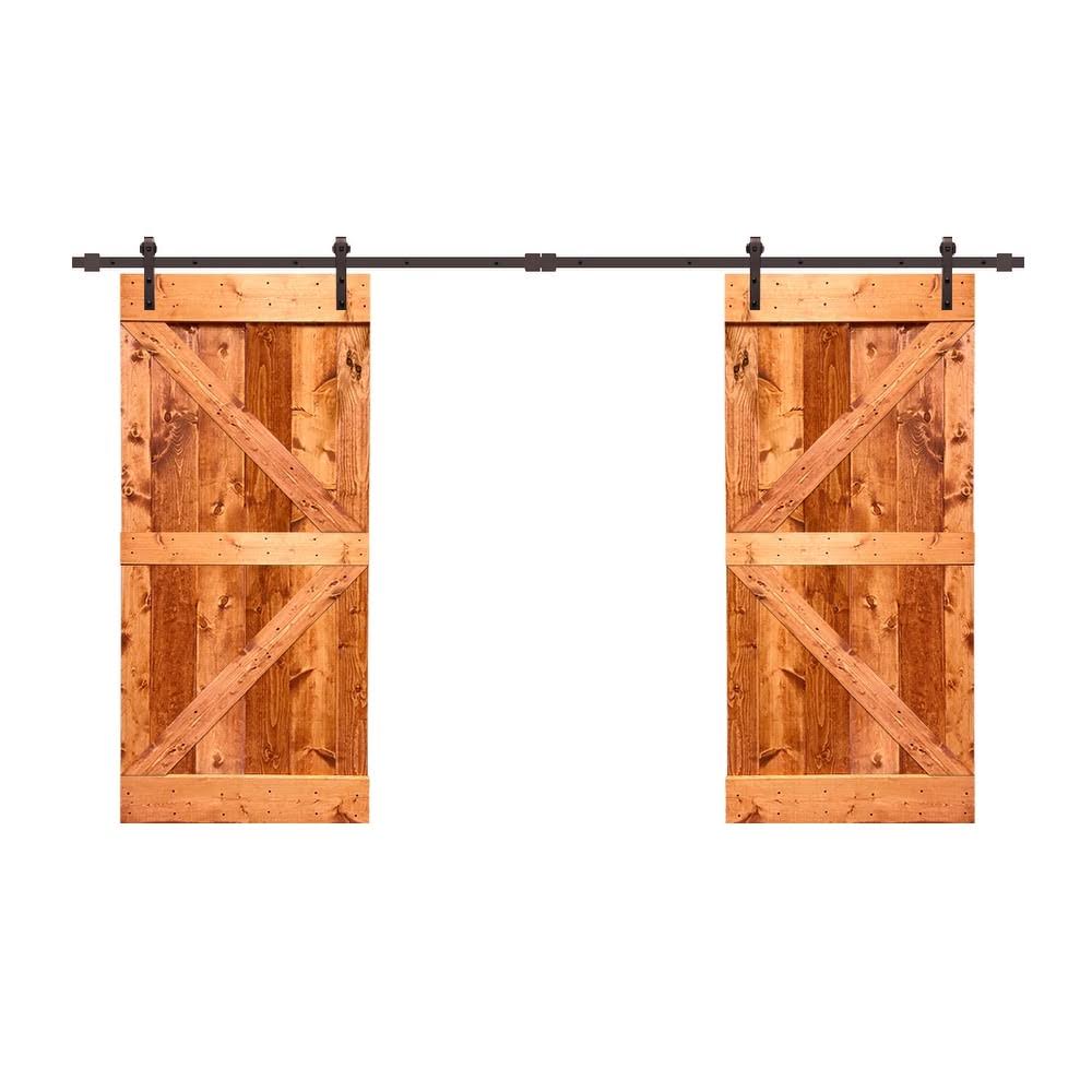 Jungle Green 84 x 84 Barn Door with Hardware Kit H1257