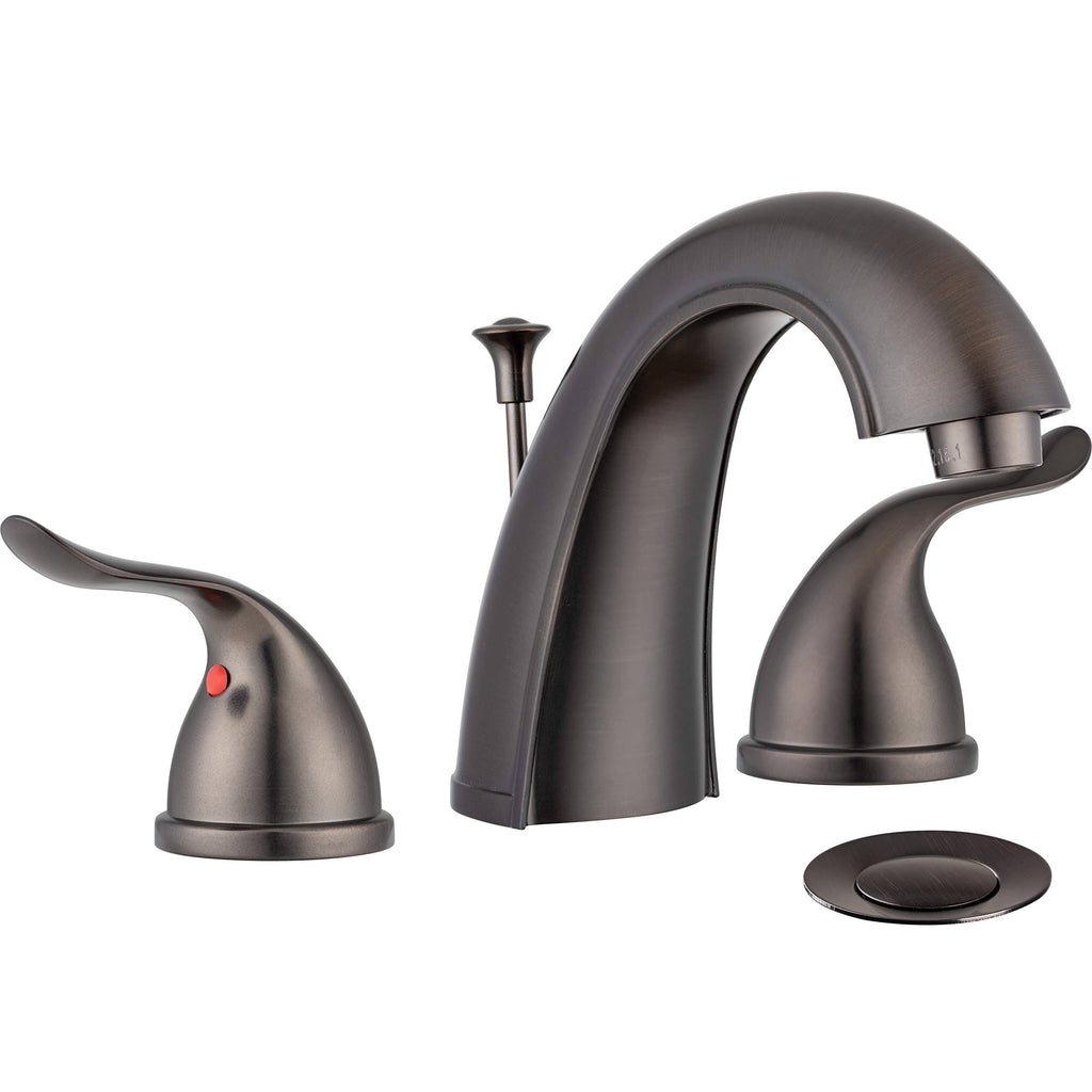 Venetian Bronze Plated Widespread Bathroom Faucet with Pop-Up Z4235