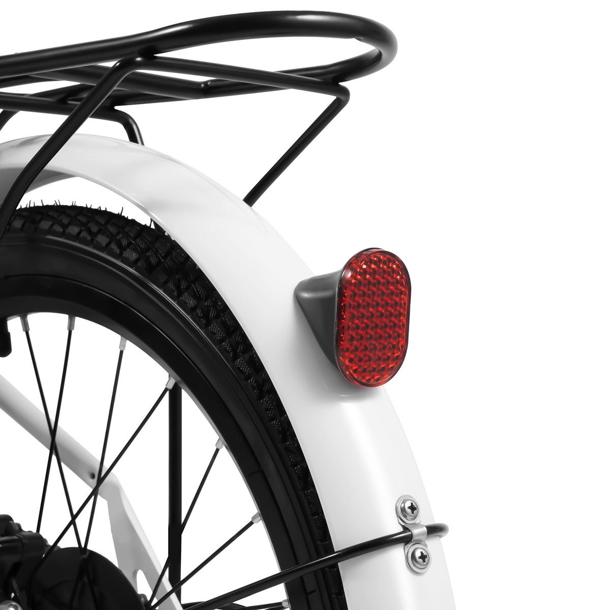 20 inch White Folding Bike with 7-Gear Disc Brakes Aluminum Alloy A8479