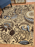 Blue Paisley Area Rug 7'10" X 10'6" H138