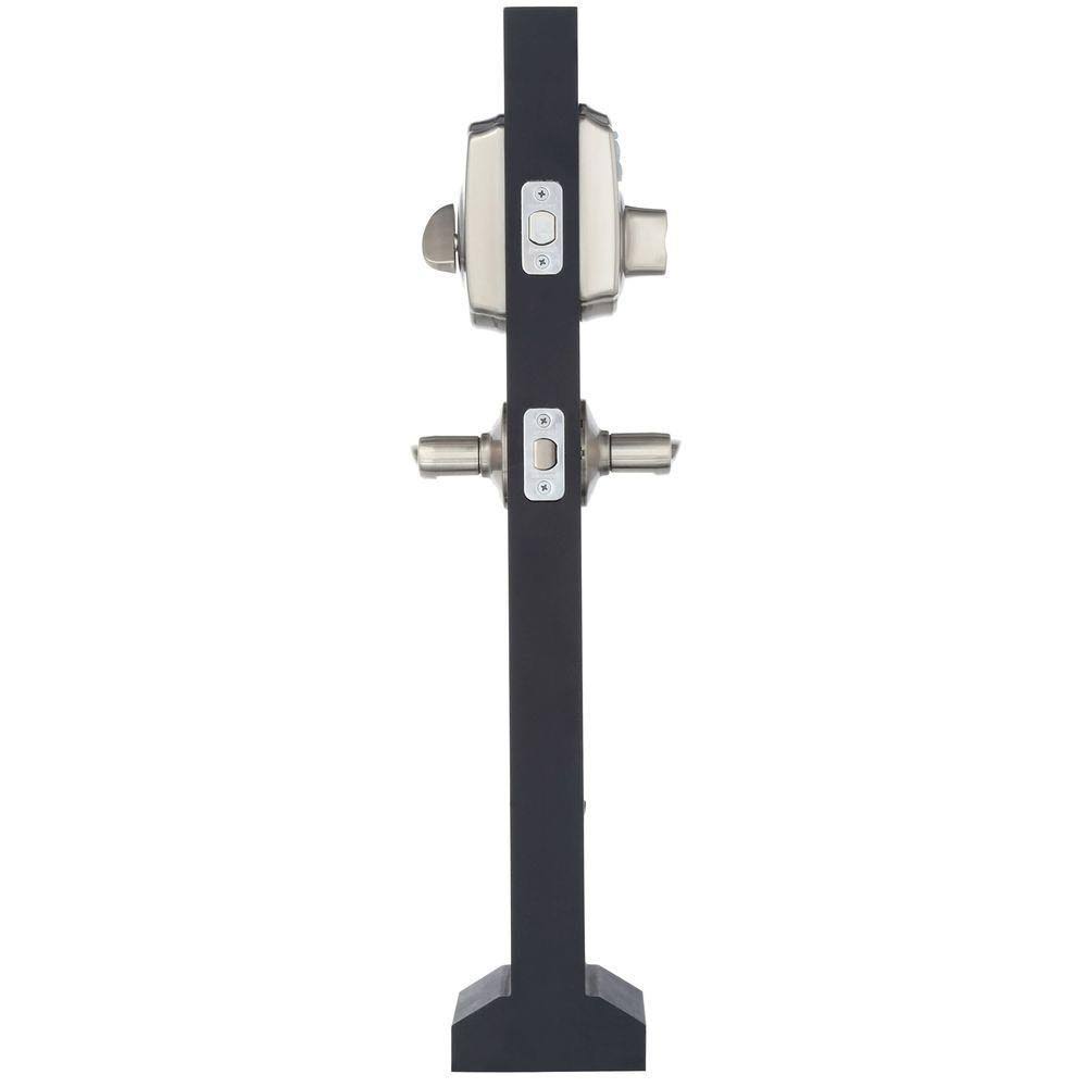 Satin Nickel Keypad Combo Pack with Accent Lever E367485