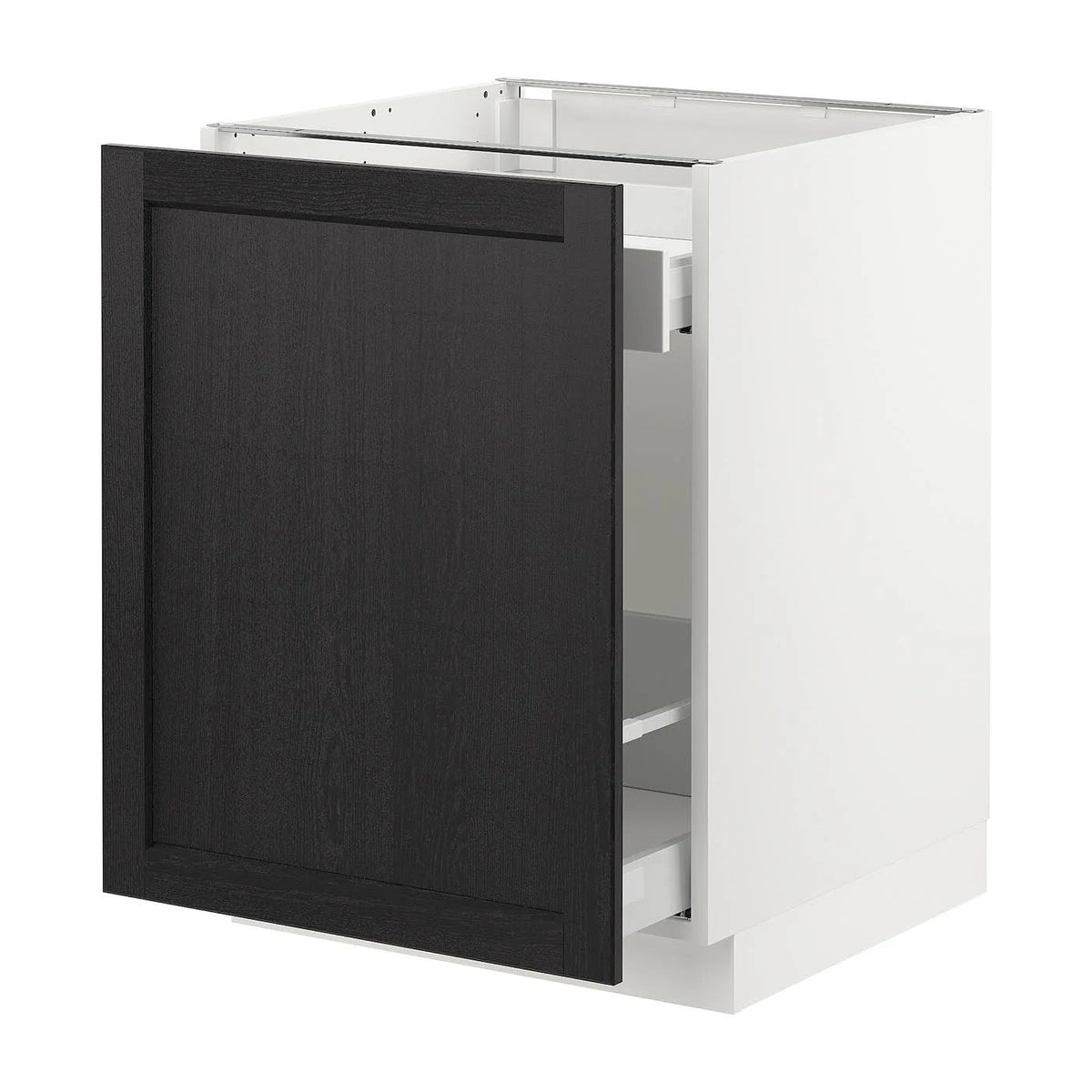 White Base Cabinet with Pull-Out Storage H189