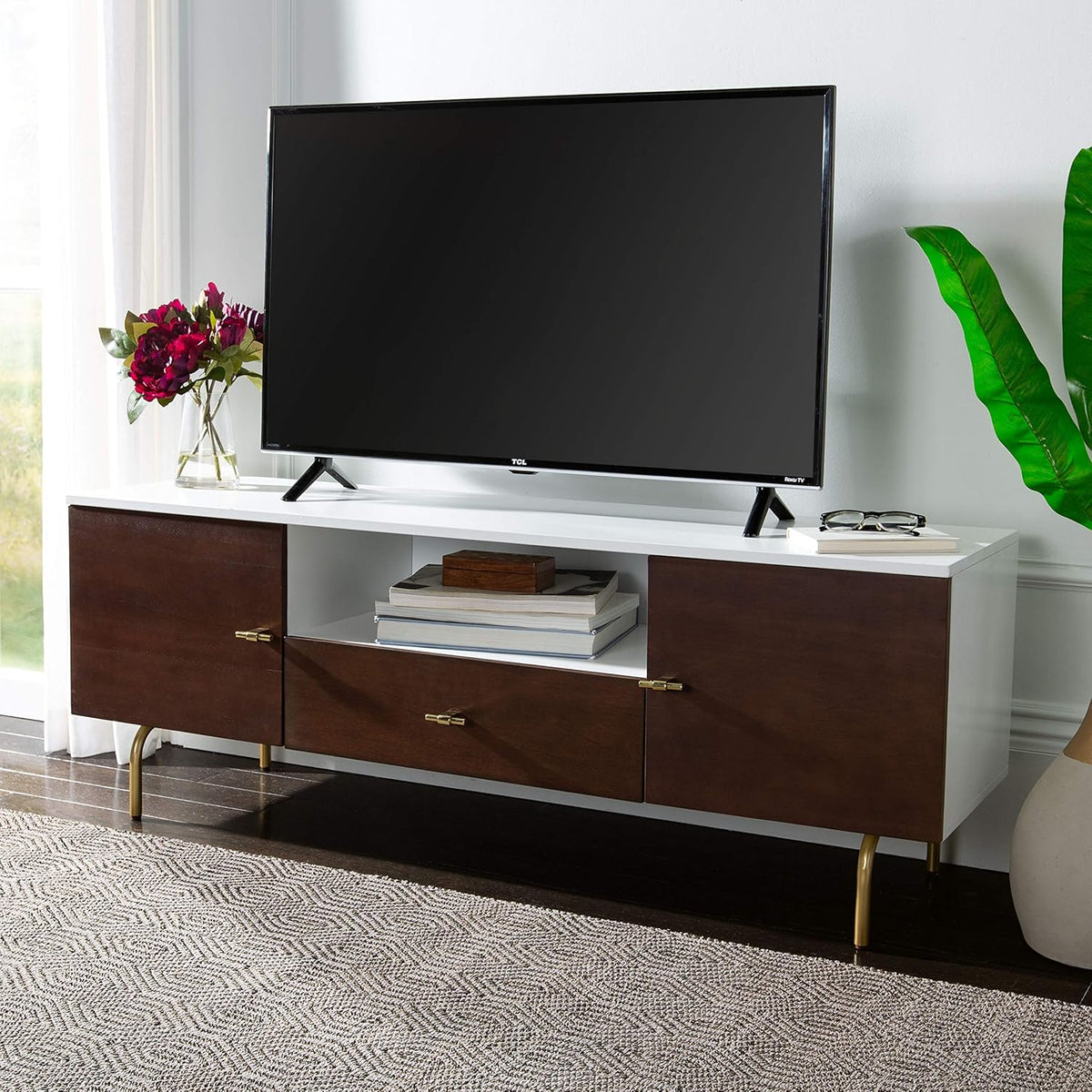 Black/Walnut Media Stand J5385