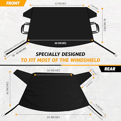 Waterproof Windshield Snow Cover with Side Mirror Covers C286