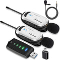 Wireless USB Dual Lavalier Microphone System with Monitor Jack P3132